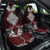 Red Aotearoa Taniko Motif Car Seat Cover Vintage Maori New Zealand Tribal Art Pattern