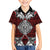 Red Aotearoa Tanilo Motif Hawaiian Shirt Vintage Maori New Zealand Tribal Art Pattern