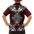 Red Aotearoa Tanilo Motif Hawaiian Shirt Vintage Maori New Zealand Tribal Art Pattern