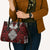 Red Aotearoa Taniko Motif Leather Bag Vintage Maori New Zealand Tribal Art Pattern - Polynesian Pride