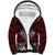 Red Aotearoa Tanilo Motif Sherpa Hoodie Vintage Maori New Zealand Tribal Art Pattern
