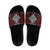 Red Aotearoa Taniko Motif Slide Sandals Vintage Maori New Zealand Tribal Art Pattern - Polynesian Pride