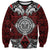 Red Aotearoa Tanilo Motif Sweatshirt Vintage Maori New Zealand Tribal Art Pattern