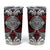 Red Aotearoa Taniko Motif Tumbler Cup Vintage Maori New Zealand Tribal Art Pattern