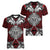 Red Aotearoa Tanilo Motif Women V-Neck T-Shirt Vintage Maori New Zealand Tribal Art Pattern