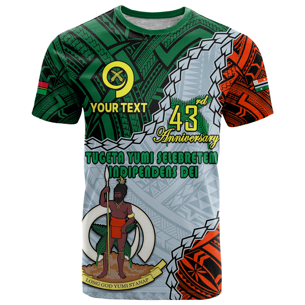 Custom Penama Province 43rd Anniversary Vanuatu T Shirt Tugeta Yumi Selebretem Indipendens Dei LT9 Green - Polynesian Pride