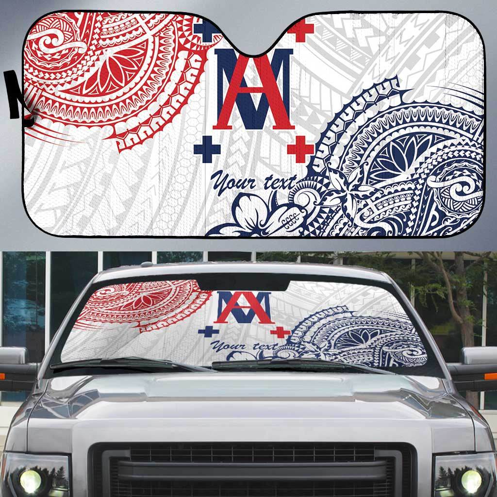 Kingdom of Uvea 1842-1860 Personalized Auto Sun Shade Wallis and Futuna Polynesian Tribal Pattern - Polynesian Pride
