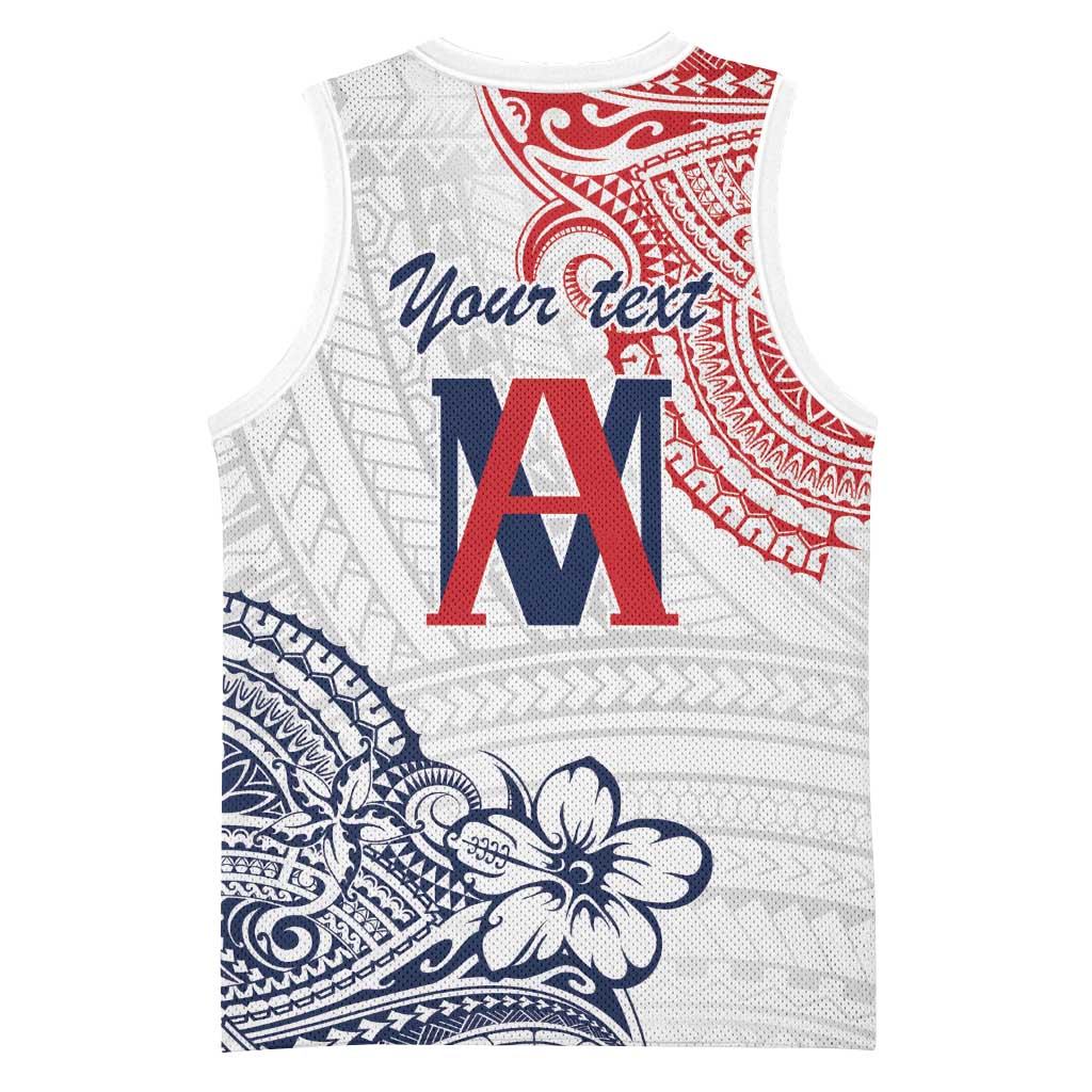 Kingdom of Uvea 1842-1860 Personalized Basketball Jersey Wallis and Futuna Polynesian Tribal Pattern - Polynesian Pride