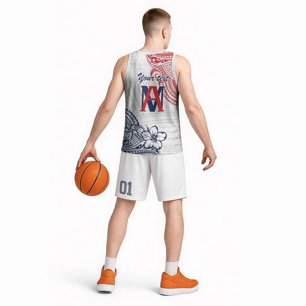 Kingdom of Uvea 1842-1860 Personalized Basketball Jersey Wallis and Futuna Polynesian Tribal Pattern - Polynesian Pride