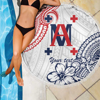 Kingdom of Uvea 1842-1860 Personalized Beach Blanket Wallis and Futuna Polynesian Tribal Pattern