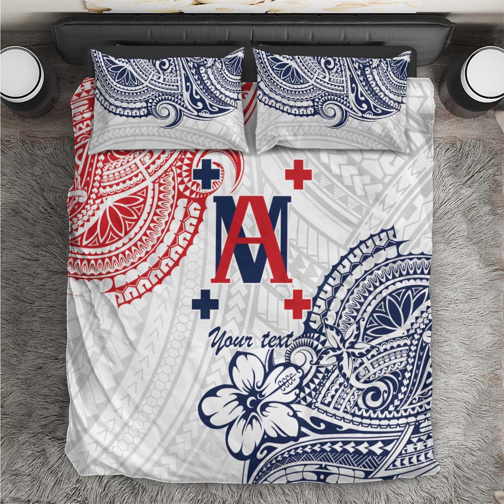 Kingdom of Uvea 1842-1860 Personalized Bedding Set Wallis and Futuna Polynesian Tribal Pattern LT9 White - Polynesian Pride