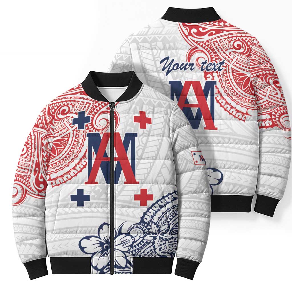 Kingdom of Uvea 1842-1860 Personalized Bomber Puffer Jacket Wallis and Futuna Polynesian Tribal Pattern - Polynesian Pride