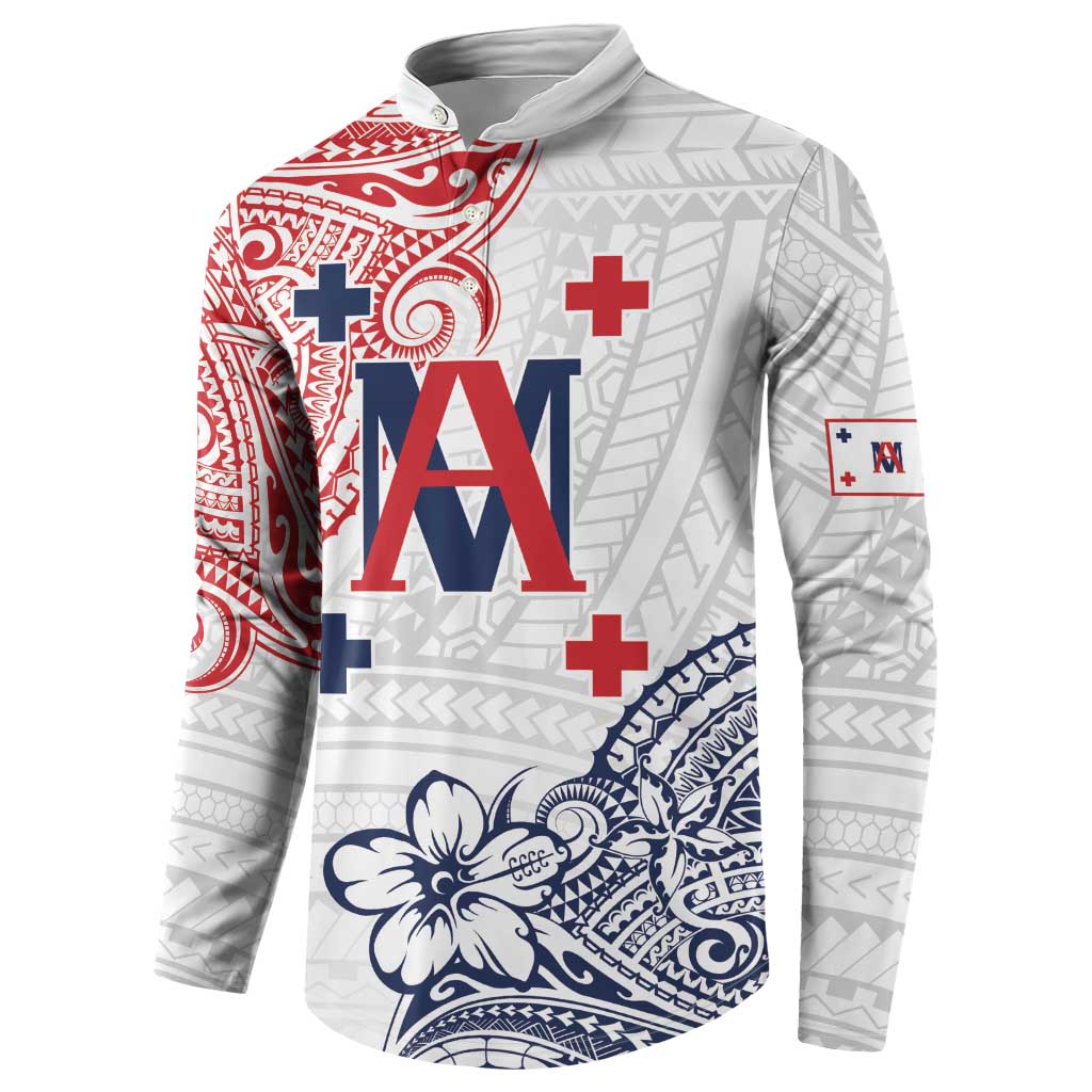 Kingdom of Uvea 1842-1860 Personalized Button Sweatshirt Wallis and Futuna Polynesian Tribal Pattern