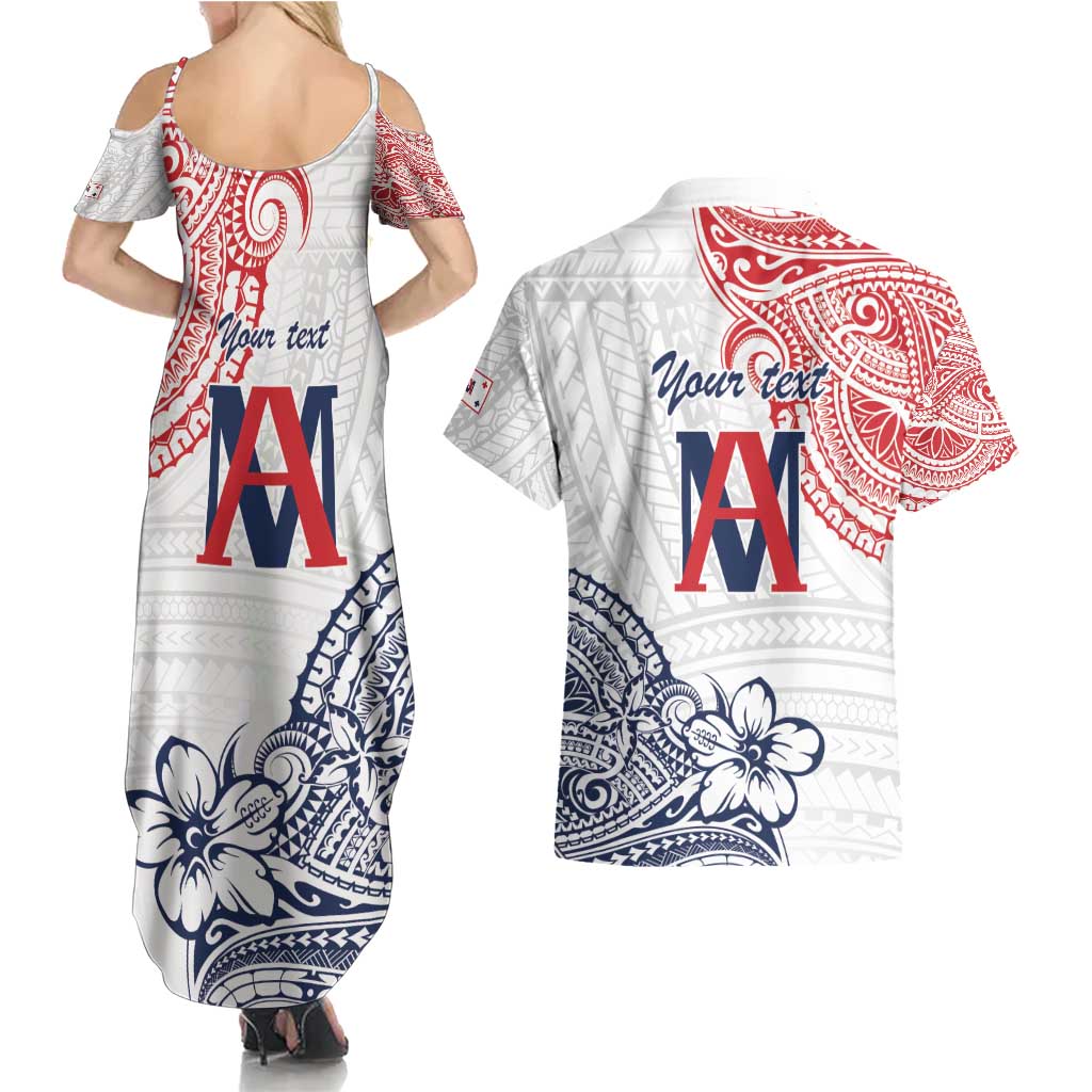 Kingdom of Uvea 1842-1860 Personalized Couples Matching Summer Maxi Dress and Hawaiian Shirt Wallis and Futuna Polynesian Tribal Pattern