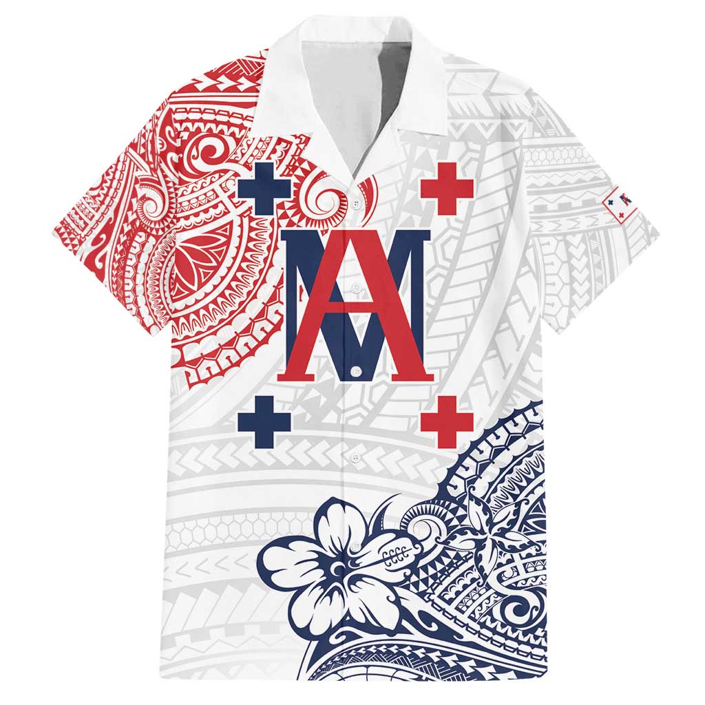 Kingdom of Uvea 1842-1860 Personalized Family Matching Long Sleeve Bodycon Dress and Hawaiian Shirt Wallis and Futuna Polynesian Tribal Pattern