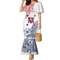 Kingdom of Uvea 1842-1860 Personalized Family Matching Mermaid Dress and Hawaiian Shirt Wallis and Futuna Polynesian Tribal Pattern