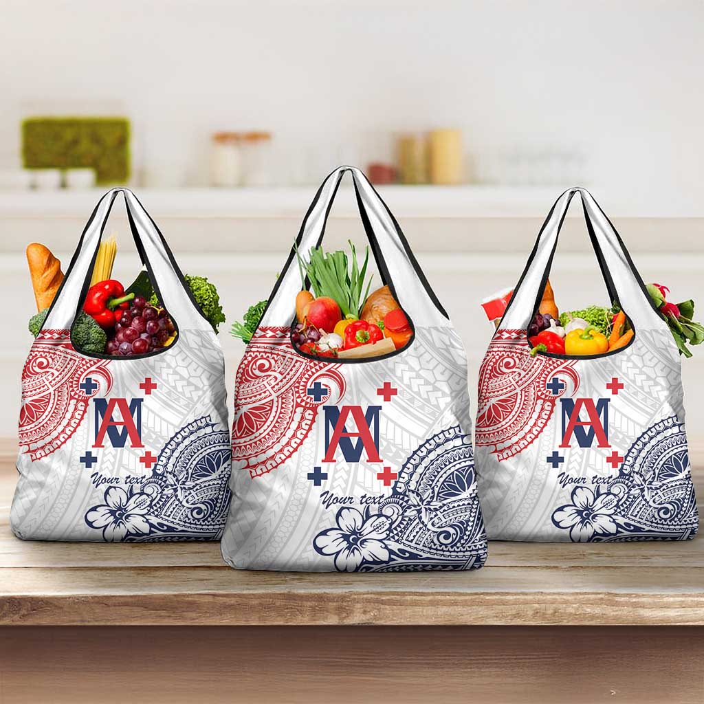 Kingdom of Uvea 1842-1860 Personalized Grocery Bag Wallis and Futuna Polynesian Tribal Pattern