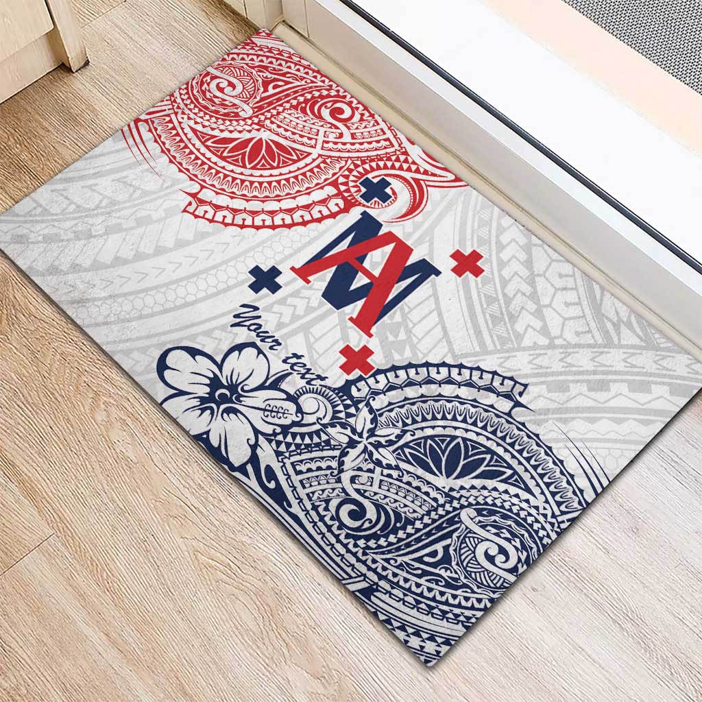 Kingdom of Uvea 1842-1860 Personalized Rubber Doormat Wallis and Futuna Polynesian Tribal Pattern