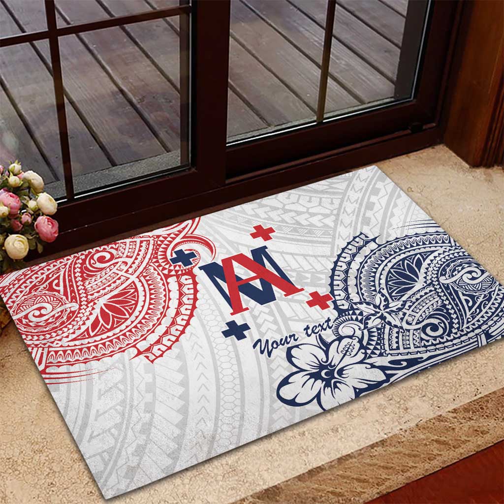 Kingdom of Uvea 1842-1860 Personalized Rubber Doormat Wallis and Futuna Polynesian Tribal Pattern