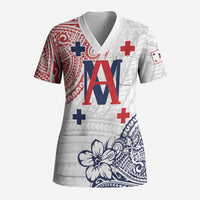 Kingdom of Uvea 1842-1860 Personalized Scrub Top Wallis and Futuna Polynesian Tribal Pattern - Polynesian Pride