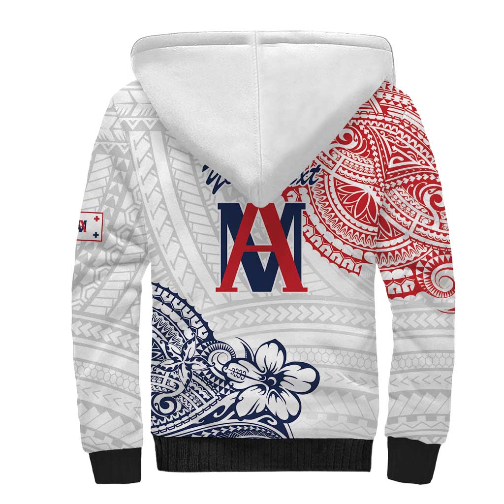 Kingdom of Uvea 1842-1860 Personalized Sherpa Hoodie Wallis and Futuna Polynesian Tribal Pattern