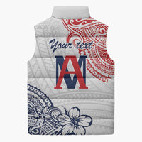 Kingdom of Uvea 1842-1860 Personalized Sleeveless Puffer Jacket Wallis and Futuna Polynesian Tribal Pattern - Polynesian Pride