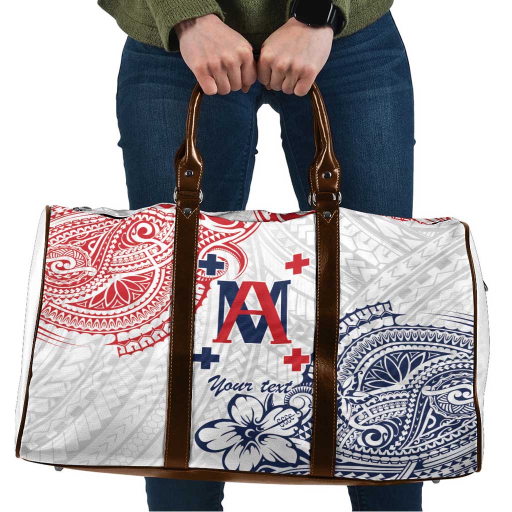 Kingdom of Uvea 1842-1860 Personalized Travel Bag Wallis and Futuna Polynesian Tribal Pattern LT9 White - Polynesian Pride