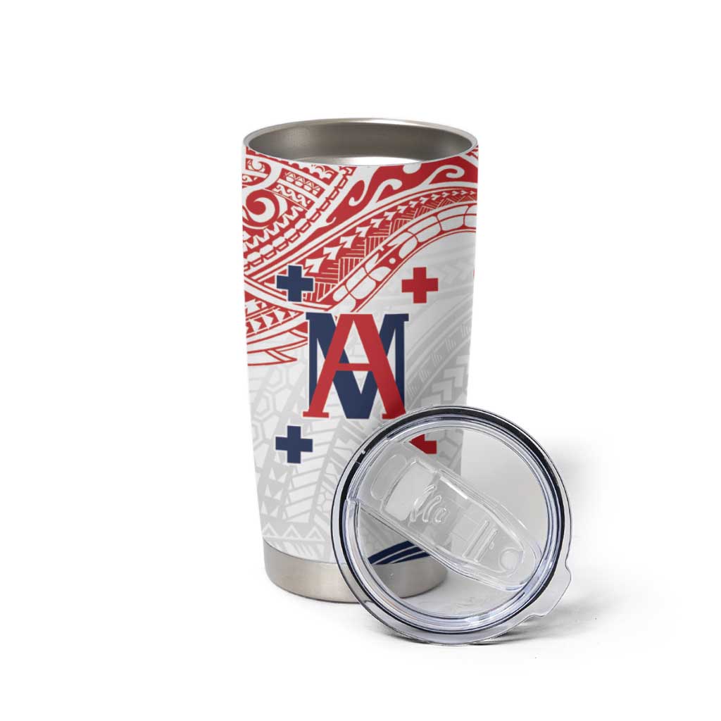 Kingdom of Uvea 1842-1860 Personalized Tumbler Cup Wallis and Futuna Polynesian Tribal Pattern