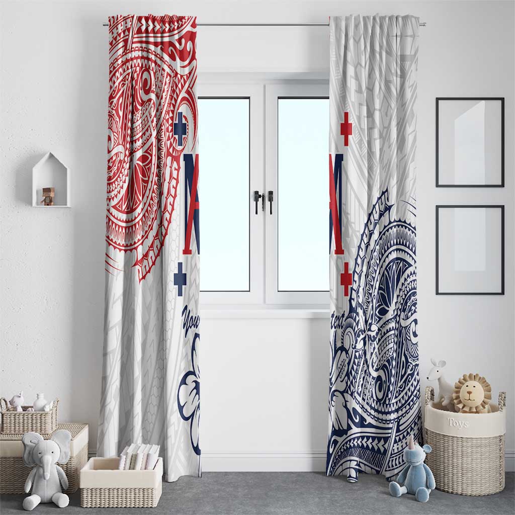 Kingdom of Uvea 1842-1860 Personalized Window Curtain Wallis and Futuna Polynesian Tribal Pattern