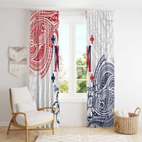 Kingdom of Uvea 1842-1860 Personalized Window Curtain Wallis and Futuna Polynesian Tribal Pattern
