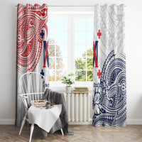 Kingdom of Uvea 1842-1860 Personalized Window Curtain Wallis and Futuna Polynesian Tribal Pattern
