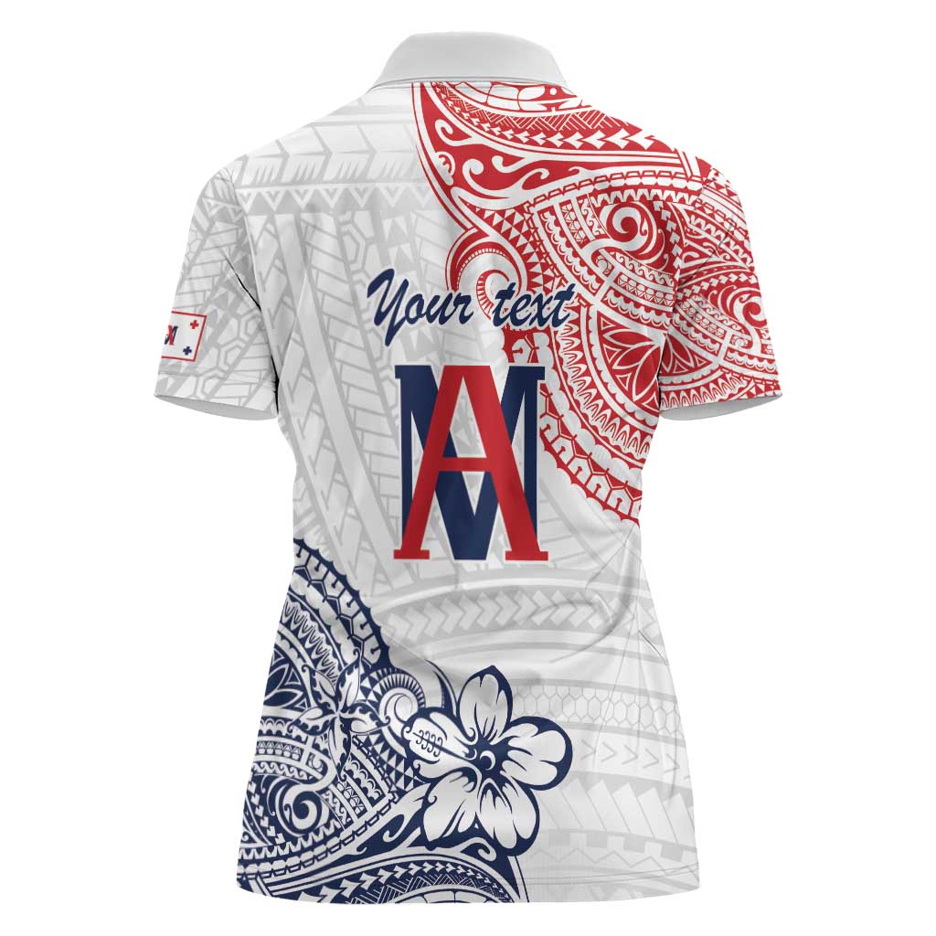 Kingdom of Uvea 1842-1860 Personalized Women Polo Shirt Wallis and Futuna Polynesian Tribal Pattern