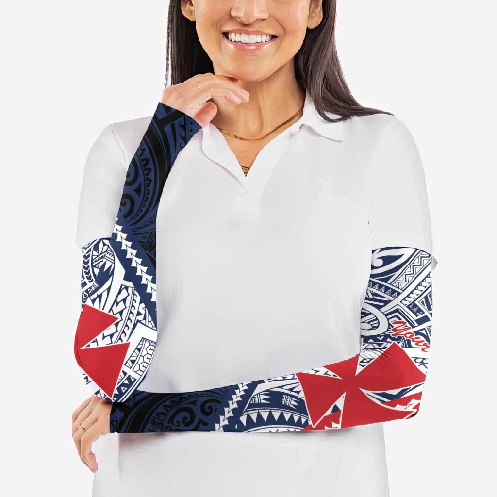 Kingdom of Uvea 1860-1886 Personalized Arm Sleeves Wallis and Futuna Polynesian Tribal Pattern - Polynesian Pride
