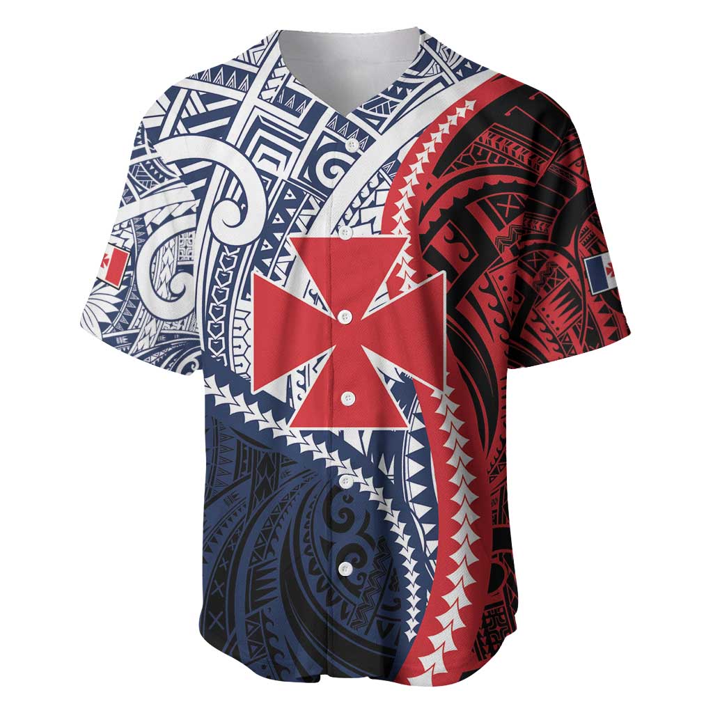 Kingdom of Uvea 1860-1886 Personalized Baseball Jersey Wallis and Futuna Polynesian Tribal Pattern