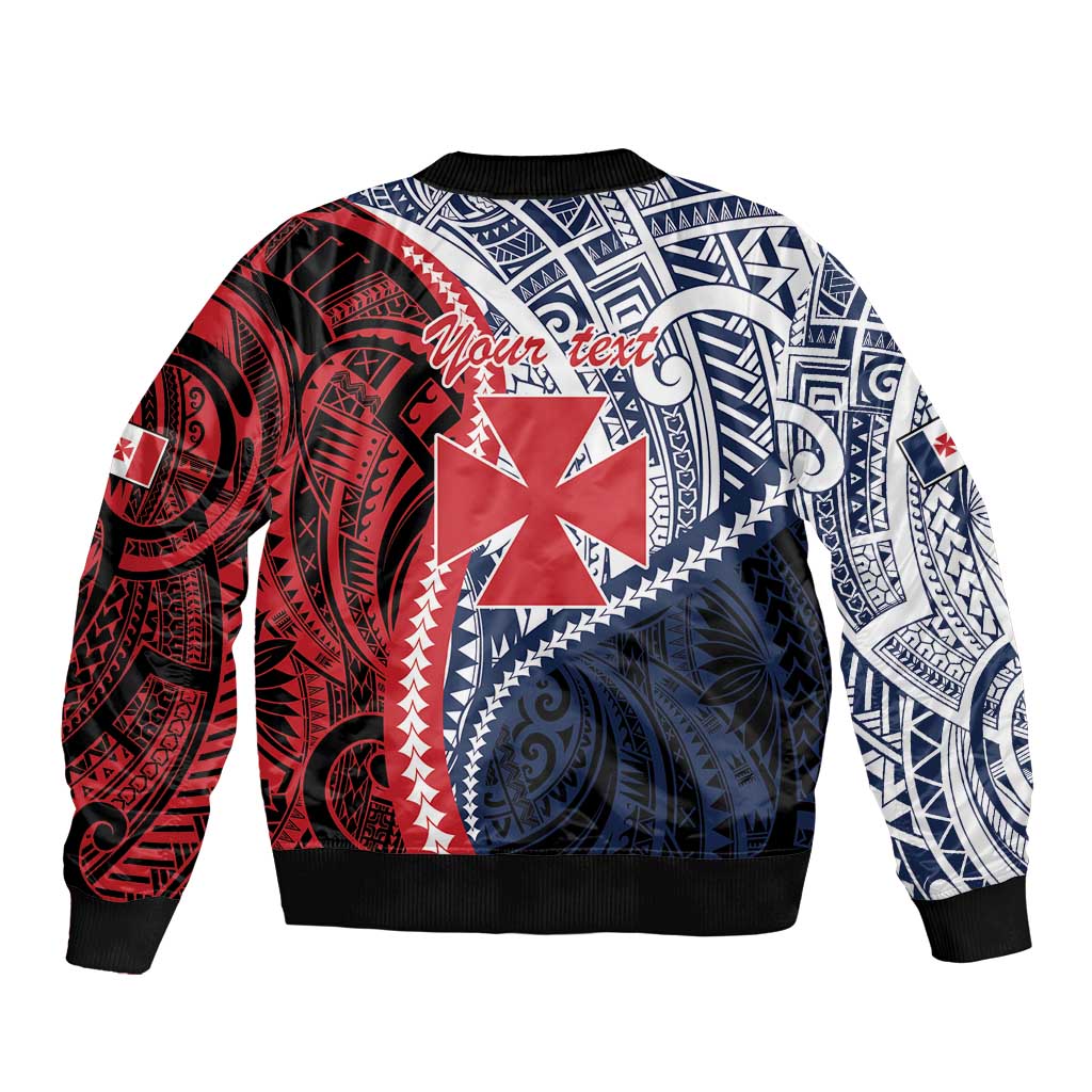 Kingdom of Uvea 1860-1886 Personalized Bomber Jacket Wallis and Futuna Polynesian Tribal Pattern