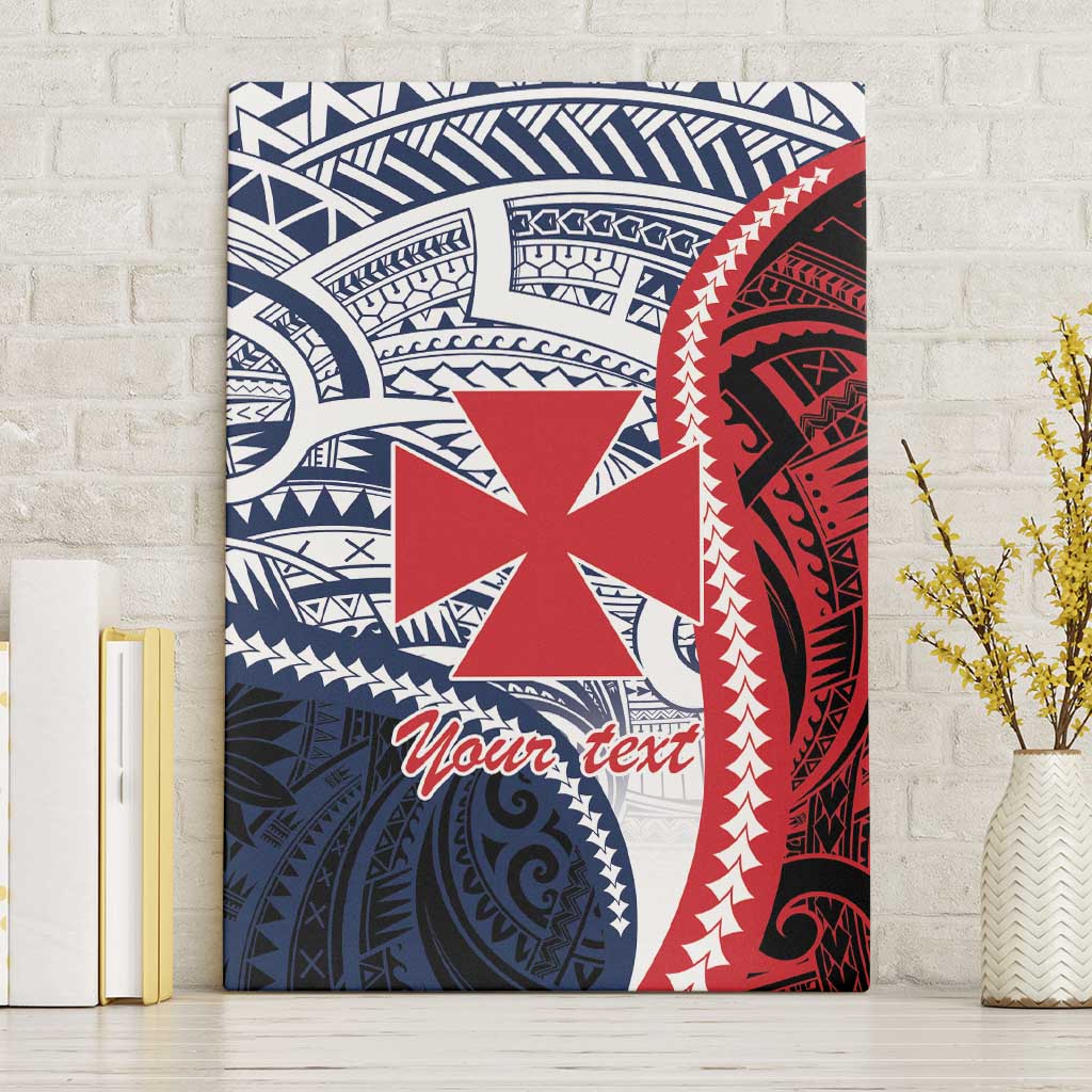 Kingdom of Uvea 1860-1886 Personalized Canvas Wall Art Wallis and Futuna Polynesian Tribal Pattern LT9 Without Frame Red - Polynesian Pride