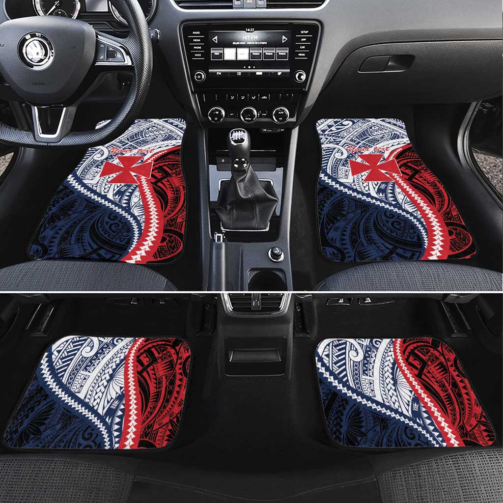 Kingdom of Uvea 1860-1886 Personalized Car Mats Wallis and Futuna Polynesian Tribal Pattern LT9 Set 4pcs Red - Polynesian Pride