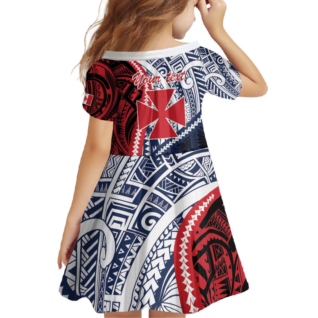 Kingdom of Uvea 1860-1886 Personalized Family Matching Short Sleeve Bodycon Dress and Hawaiian Shirt Wallis and Futuna Polynesian Tribal Pattern