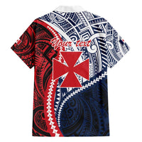 Kingdom of Uvea 1860-1886 Personalized Family Matching Short Sleeve Bodycon Dress and Hawaiian Shirt Wallis and Futuna Polynesian Tribal Pattern