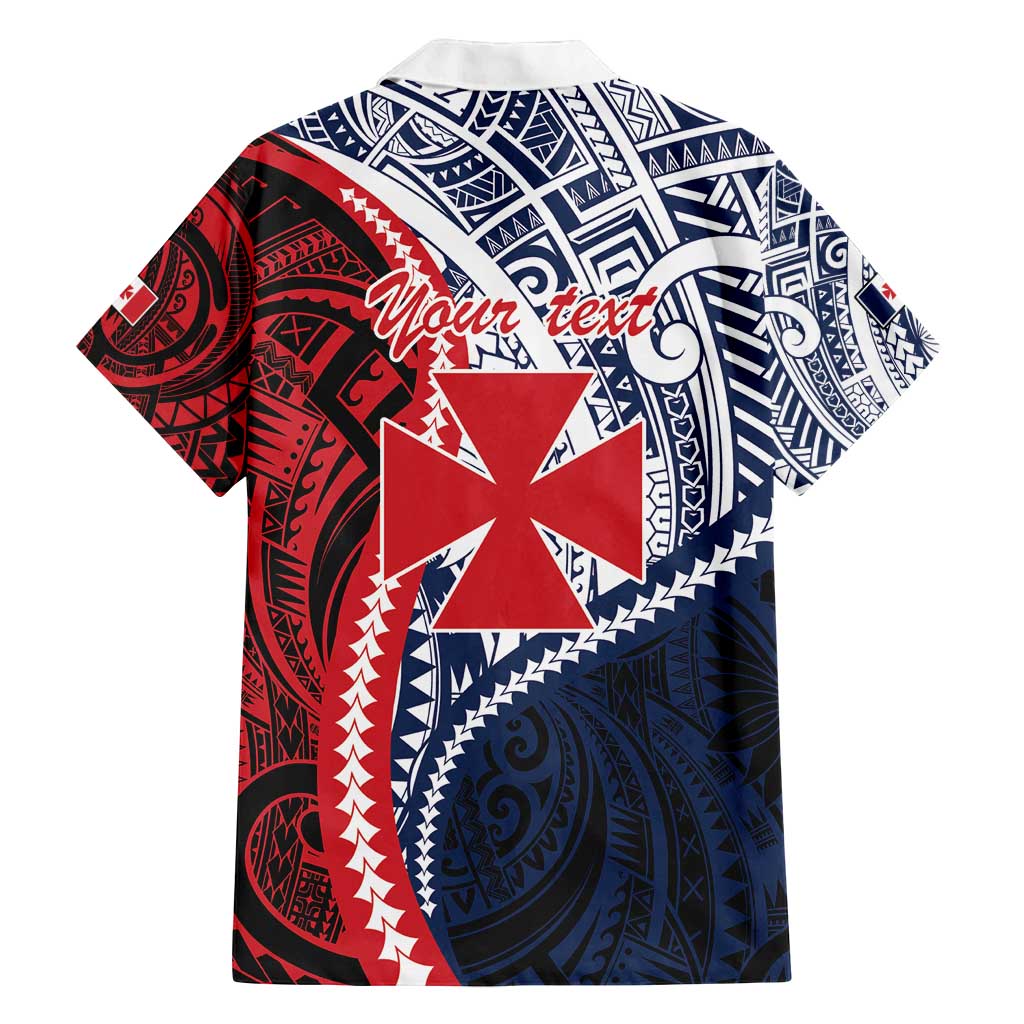 Kingdom of Uvea 1860-1886 Personalized Family Matching Tank Maxi Dress and Hawaiian Shirt Wallis and Futuna Polynesian Tribal Pattern