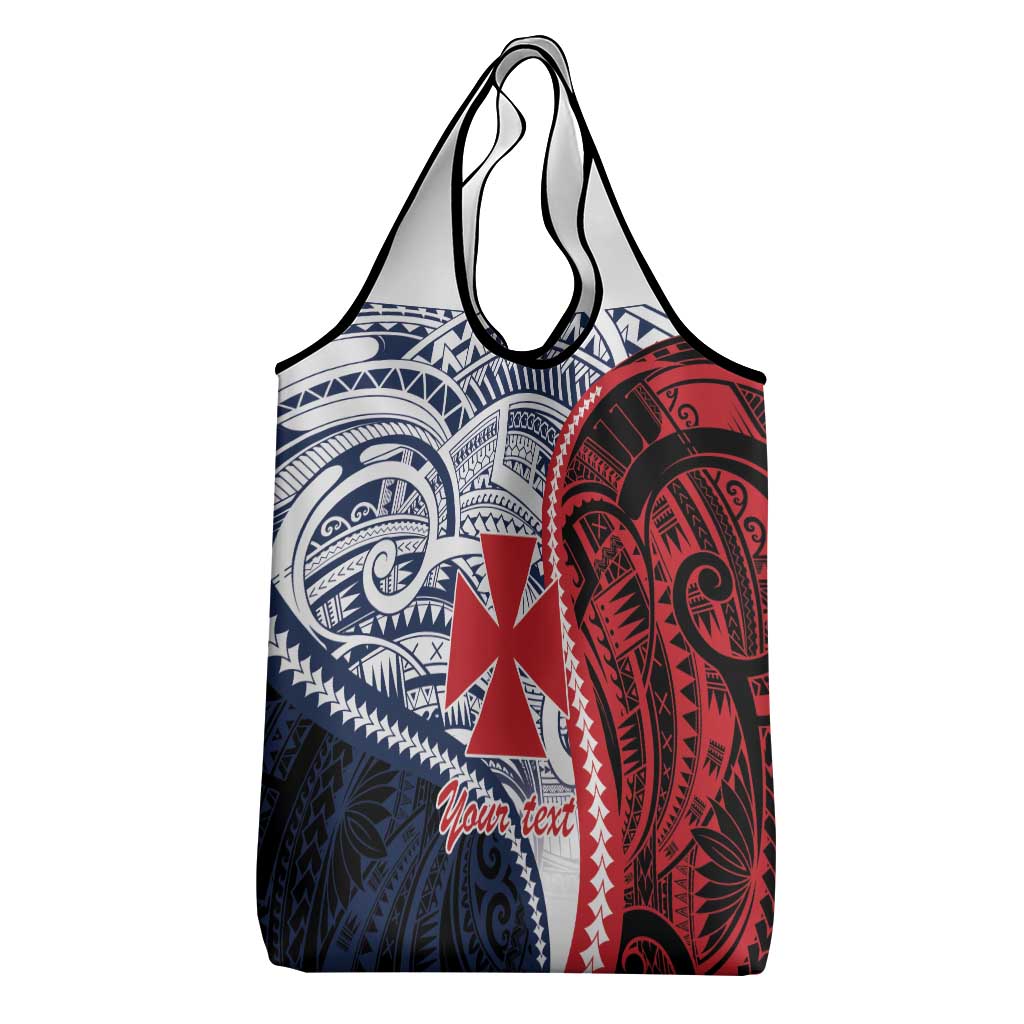 Kingdom of Uvea 1860-1886 Personalized Grocery Bag Wallis and Futuna Polynesian Tribal Pattern