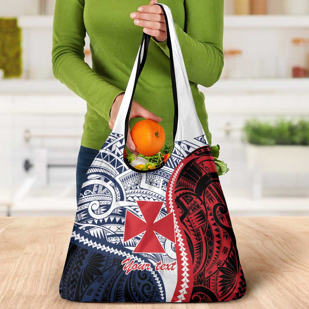 Kingdom of Uvea 1860-1886 Personalized Grocery Bag Wallis and Futuna Polynesian Tribal Pattern