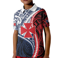 Kingdom of Uvea 1860-1886 Personalized Kid Polo Shirt Wallis and Futuna Polynesian Tribal Pattern