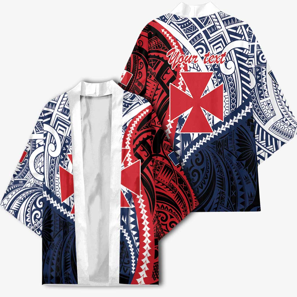 Kingdom of Uvea 1860-1886 Personalized Kimono Wallis and Futuna Polynesian Tribal Pattern - Polynesian Pride