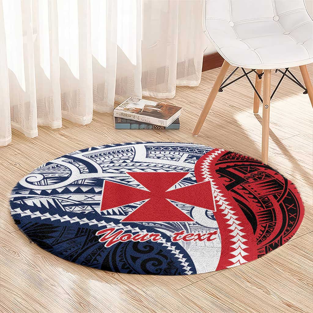 Kingdom of Uvea 1860-1886 Personalized Round Carpet Wallis and Futuna Polynesian Tribal Pattern