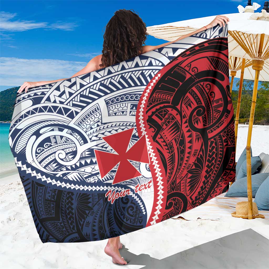 Kingdom of Uvea 1860-1886 Personalized Sarong Wallis and Futuna Polynesian Tribal Pattern LT9 One Size 44 x 66 inches Red - Polynesian Pride