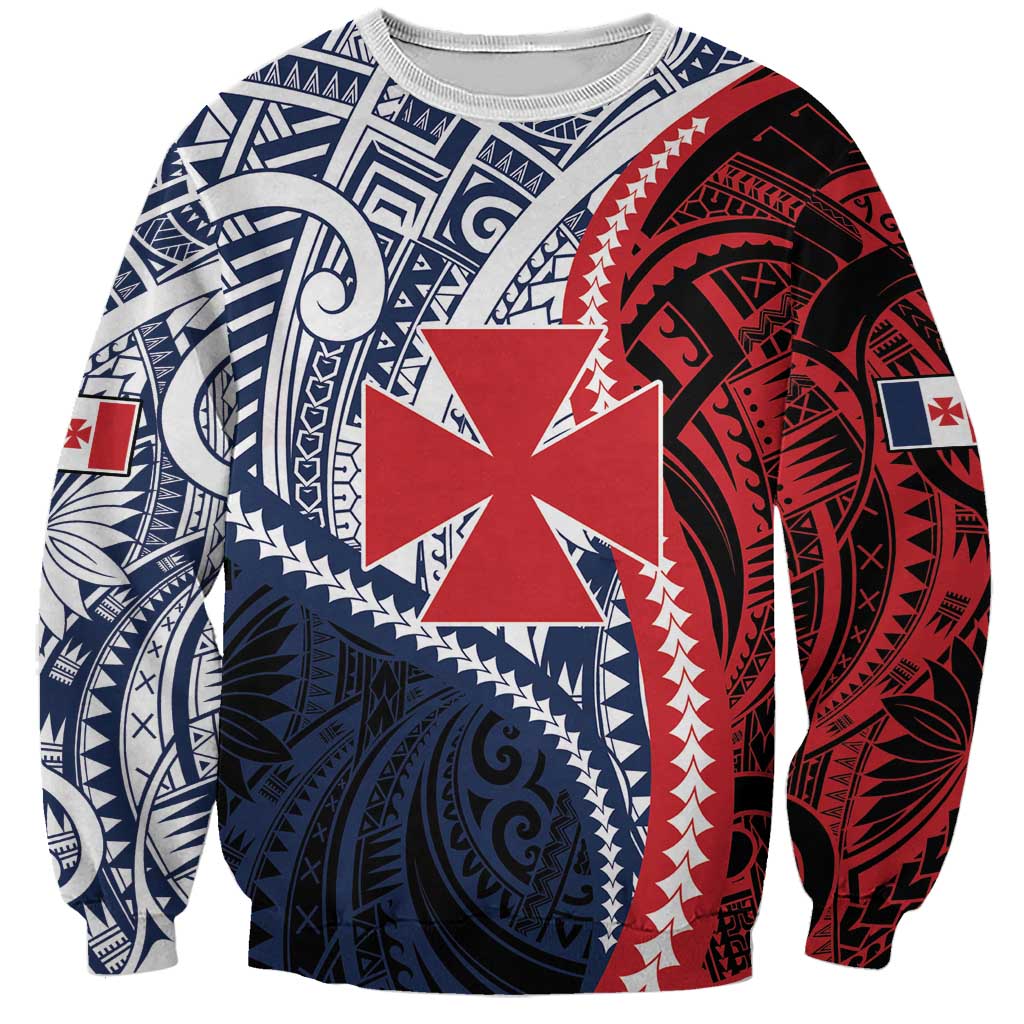 Kingdom of Uvea 1860-1886 Personalized Sweatshirt Wallis and Futuna Polynesian Tribal Pattern LT9 Unisex Red - Polynesian Pride