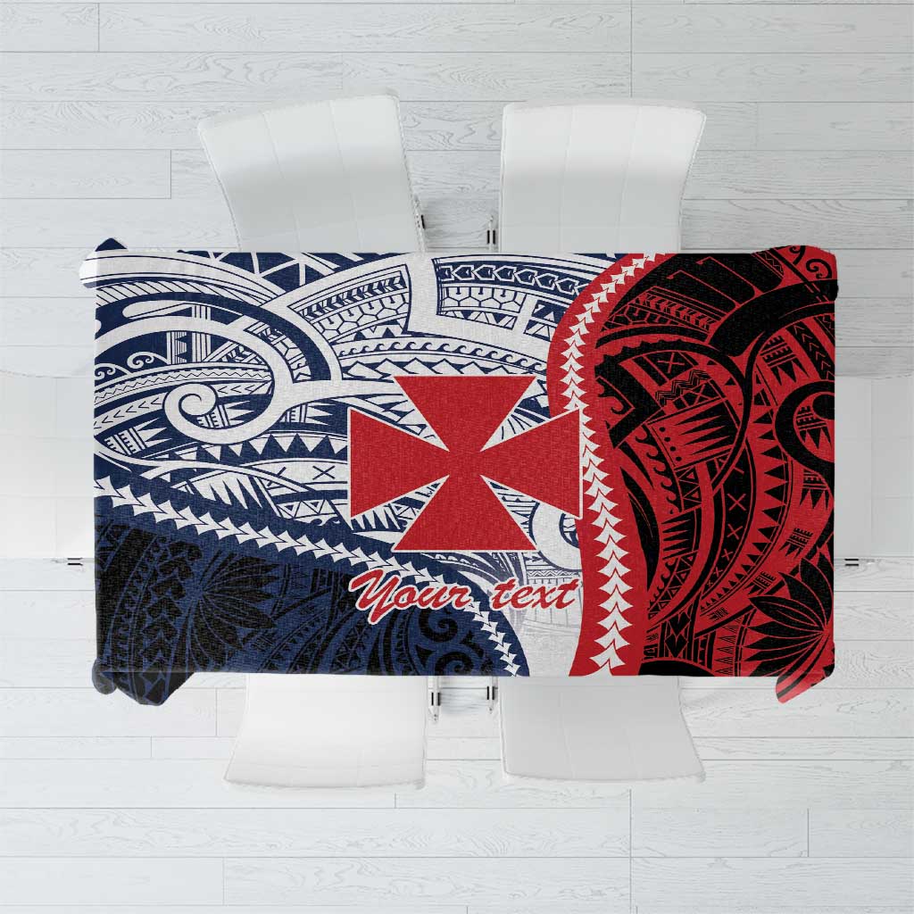 Kingdom of Uvea 1860-1886 Personalized Tablecloth Wallis and Futuna Polynesian Tribal Pattern LT9 Red - Polynesian Pride
