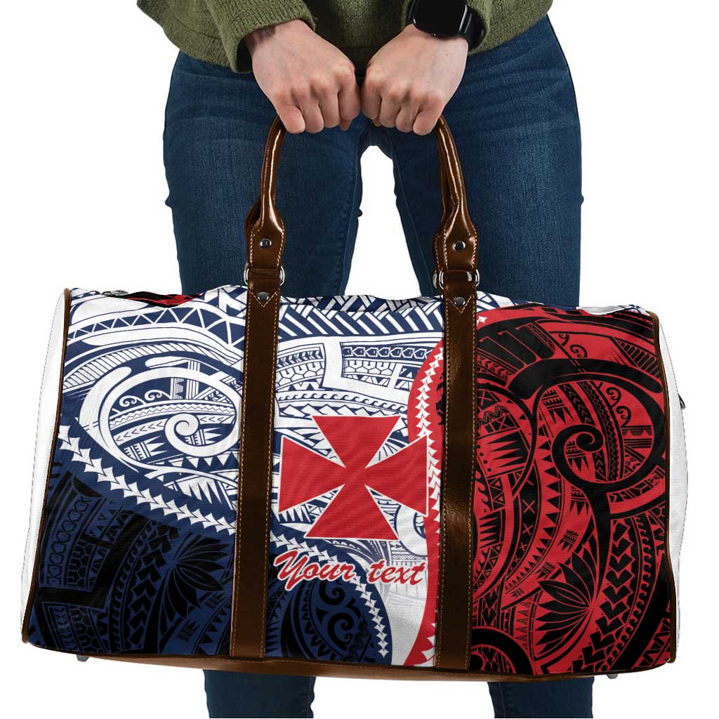 Kingdom of Uvea 1860-1886 Personalized Travel Bag Wallis and Futuna Polynesian Tribal Pattern LT9 Red - Polynesian Pride