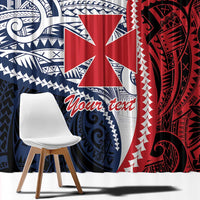 Kingdom of Uvea 1860-1886 Personalized Window Curtain Wallis and Futuna Polynesian Tribal Pattern